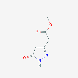 molecular formula C6H8N2O3 B3024173 methyl 2-(5-oxo-4,5-dihydro-1H-pyrazol-3-yl)acetate CAS No. 501006-40-2