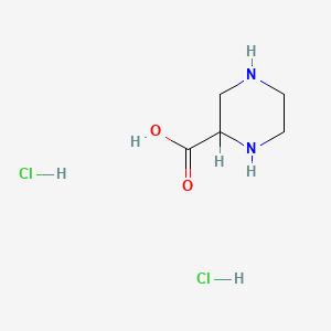 molecular formula C5H12Cl2N2O2 B3024198 Piperazine-2-carboxylic acid dihydrochloride CAS No. 3022-15-9