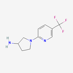molecular formula C10H12F3N3 B3024265 1-(5-(Trifluoromethyl)pyridin-2-yl)pyrrolidin-3-amine CAS No. 1242850-54-9