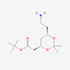 molecular formula C14H27NO4 B030243 (4S,cis)-1,1-Dimethylethyl-6-aminoethyl-2,2-dimethyl-1,3-dioxane-4-acetate CAS No. 947586-93-8