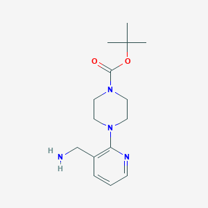 molecular formula C15H24N4O2 B3024312 Tert-butyl 4-[3-(aminomethyl)pyridin-2-yl]piperazine-1-carboxylate CAS No. 550371-80-7