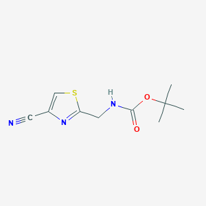 molecular formula C10H13N3O2S B3024315 Tert-butyl ((4-cyanothiazol-2-YL)methyl)carbamate CAS No. 251294-64-1