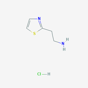 molecular formula C5H9ClN2S B3024323 2-(Thiazol-2-YL)ethanamine hydrochloride CAS No. 1072084-99-1