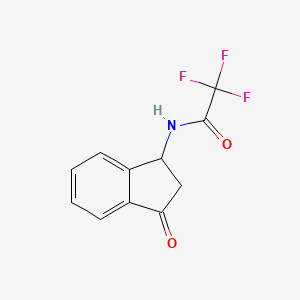 molecular formula C11H8F3NO2 B3024360 2,2,2-trifluoro-N-(3-oxo-2,3-dihydro-1H-inden-1-yl)acetamide CAS No. 117391-20-5