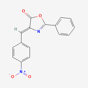 molecular formula C16H10N2O4 B3024436 (Z)-4-(4-Nitrobenzylidene)-2-phenyloxazol-5(4H)-one CAS No. 57427-80-2