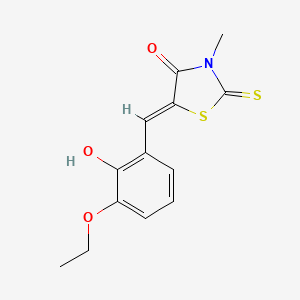 molecular formula C13H13NO3S2 B3024442 (5Z)-5-(3-ethoxy-2-hydroxybenzylidene)-3-methyl-2-thioxo-1,3-thiazolidin-4-one CAS No. 402932-19-8