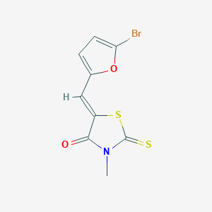 molecular formula C9H6BrNO2S2 B3024447 (5Z)-5-[(5-Bromo-2-furyl)methylene]-3-methyl-2-thioxo-1,3-thiazolidin-4-one CAS No. 292024-92-1
