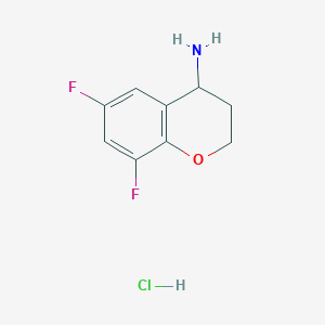 molecular formula C9H10ClF2NO B3024457 6,8-Difluoro-chroman-4-ylamine hydrochloride CAS No. 1187928-83-1