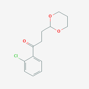 B3024468 2'-Chloro-3-(1,3-dioxan-2-yl)propiophenone CAS No. 898785-82-5