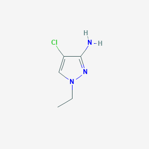 molecular formula C5H8ClN3 B3024487 4-chloro-1-ethyl-1H-pyrazol-3-amine CAS No. 1006333-30-7