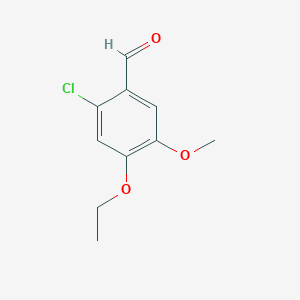molecular formula C10H11ClO3 B3024534 2-Chloro-4-ethoxy-5-methoxybenzaldehyde CAS No. 443125-57-3