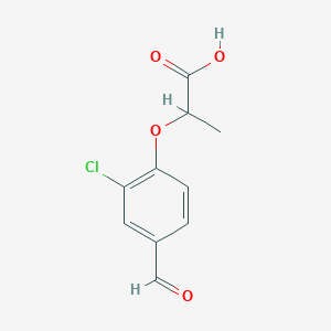 molecular formula C10H9ClO4 B3024549 2-(2-Chloro-4-formylphenoxy)propanoic acid CAS No. 812642-71-0