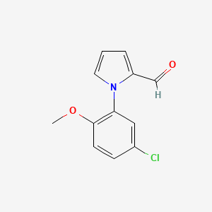 molecular formula C12H10ClNO2 B3024555 1-(5-chloro-2-methoxyphenyl)-1H-pyrrole-2-carbaldehyde CAS No. 299168-25-5