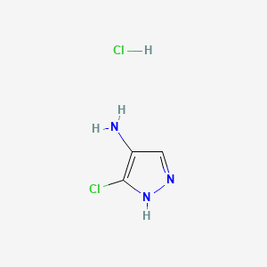 molecular formula C3H5Cl2N3 B3024578 3-Chloro-1H-pyrazol-4-amine hydrochloride CAS No. 63680-90-0