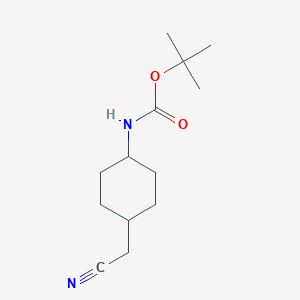 molecular formula C13H22N2O2 B3024600 Carbamic acid, N-[trans-4-(cyanomethyl)cyclohexyl]-, 1,1-dimethylethyl ester CAS No. 1313279-47-8