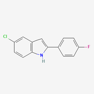 molecular formula C14H9ClFN B3024637 5-chloro-2-(4-fluorophenyl)-1H-indole CAS No. 76609-16-0