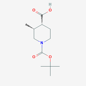 molecular formula C12H21NO4 B3024684 (3R,4R)-rel-1-(tert-Butoxycarbonyl)-3-methylpiperidine-4-carboxylic acid CAS No. 1207267-93-3