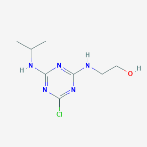 molecular formula C8H14ClN5O B3024694 Ethanol, 2-[[4-chloro-6-[(1-methylethyl)amino]-1,3,5-triazin-2-yl]amino]- CAS No. 2904-53-2