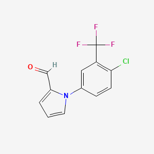 1-[4-chloro-3-(trifluoromethyl)phenyl]-1H-pyrrole-2-carbaldehyde