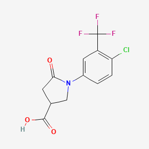 1-[4-Chloro-3-(trifluoromethyl)phenyl]-5-oxo-3-pyrrolidinecarboxylic acid