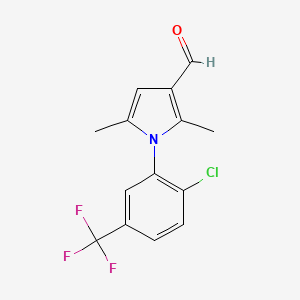 1-(2-Chloro-5-trifluoromethyl-phenyl)-2,5-dimethyl-1H-pyrrole-3-carbaldehyde
