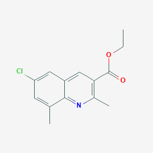 6-Chloro-2,8-dimethylquinoline-3-carboxylic acid ethyl ester