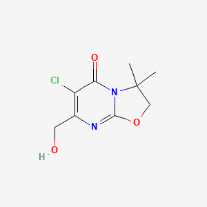6-Chloro-7-(hydroxymethyl)-3,3-dimethyl-2H-(1,3)oxazolo(2,3-b)pyrimidin-5-one
