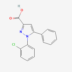 1H-Pyrazole-3-carboxylic acid, 1-(2-chlorophenyl)-5-phenyl-