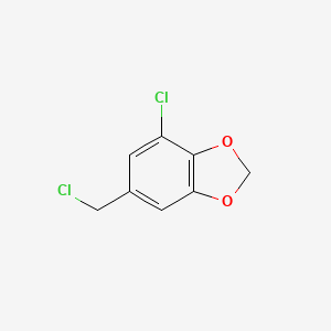 molecular formula C8H6Cl2O2 B3024800 4-Chloro-6-(chloromethyl)-1,3-benzodioxole CAS No. 885531-04-4