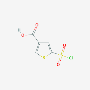 molecular formula C5H3ClO4S2 B3024821 5-(Chlorosulfonyl)thiophene-3-carboxylic acid CAS No. 875163-07-8