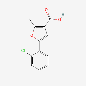 molecular formula C12H9ClO3 B3024825 5-(2-Chlorophenyl)-2-methylfuran-3-carboxylic acid CAS No. 4414-49-7