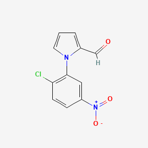 molecular formula C11H7ClN2O3 B3024833 1-(2-chloro-5-nitrophenyl)-1H-pyrrole-2-carbaldehyde CAS No. 312303-78-9