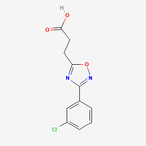 molecular formula C11H9ClN2O3 B3024836 3-[3-(3-Chloro-phenyl)-[1,2,4]oxadiazol-5-yl]-propionic acid CAS No. 660417-52-7