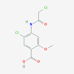 molecular formula C10H9Cl2NO4 B3024844 5-Chloro-4-[(chloroacetyl)amino]-2-methoxybenzoic acid CAS No. 57645-26-8