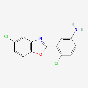 4-Chloro-3-(5-chloro-1,3-benzoxazol-2-yl)aniline