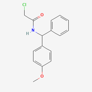 molecular formula C16H16ClNO2 B3024859 2-氯-N-[(4-甲氧基苯基)(苯基)甲基]乙酰胺 CAS No. 61956-04-5