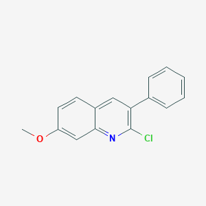 molecular formula C16H12ClNO B3024864 2-Chloro-7-methoxy-3-phenylquinoline CAS No. 85274-56-2