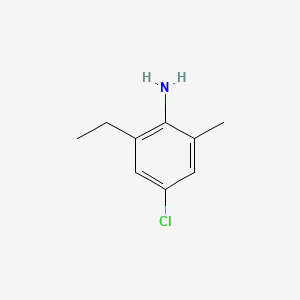 molecular formula C9H12ClN B3024886 4-Chloro-2-ethyl-6-methylaniline CAS No. 70598-48-0