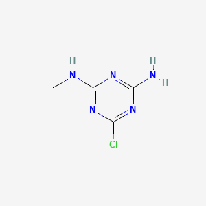 molecular formula C4H6ClN5 B3024887 2-Chloro-4-methylamino-6-amino-1,3,5-triazine- CAS No. 5425-82-1