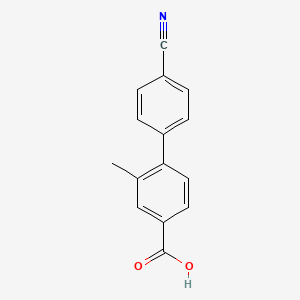 molecular formula C15H11NO2 B3024926 4-(4-Cyanophenyl)-3-methylbenzoic acid CAS No. 503859-41-4