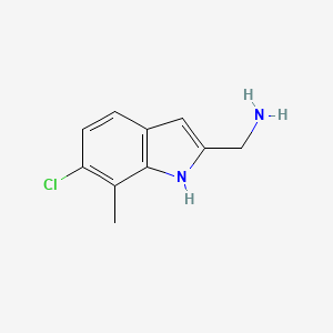 [(6-Chloro-7-methyl-1H-indol-2-yl)-methyl]amine