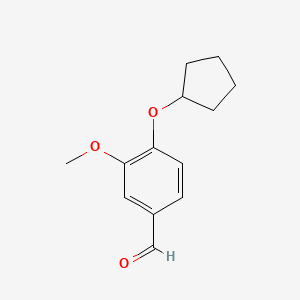 molecular formula C13H16O3 B3024972 4-Cyclopentyloxy-3-methoxy-benzaldehyde CAS No. 197573-17-4