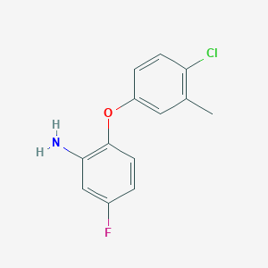 molecular formula C13H11ClFNO B3024980 2-(4-Chloro-3-methylphenoxy)-5-fluorophenylamine CAS No. 946729-49-3
