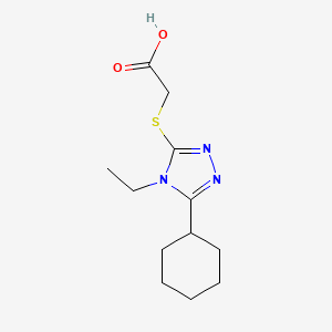(5-Cyclohexyl-4-ethyl-4H-[1,2,4]triazol-3-yl-sulfanyl)acetic acid