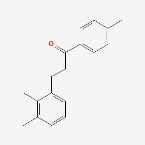 molecular formula C18H20O B3025007 3-(2,3-Dimethylphenyl)-4'-methylpropiophenone CAS No. 898769-00-1