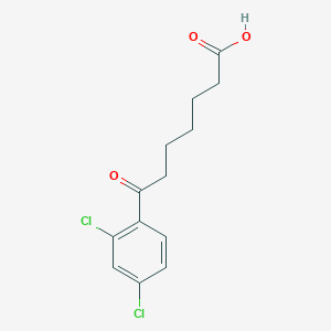molecular formula C13H14Cl2O3 B3025014 7-(2,4-Dichlorophenyl)-7-oxoheptanoic acid CAS No. 898791-25-8