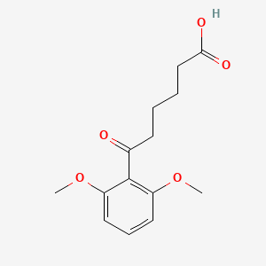 molecular formula C14H18O5 B3025017 6-(2,6-Dimethoxyphenyl)-6-oxohexanoic acid CAS No. 898792-49-9