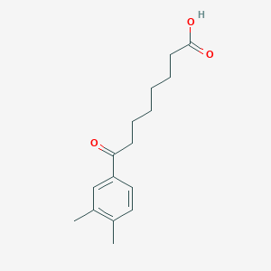 molecular formula C16H22O3 B3025046 8-(3,4-Dimethylphenyl)-8-oxooctanoic acid CAS No. 898765-12-3