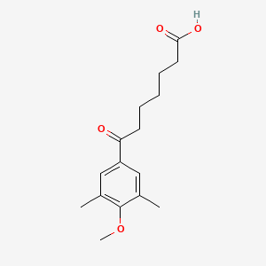 molecular formula C16H22O4 B3025047 7-(3,5-二甲基-4-甲氧基苯基)-7-氧代庚酸 CAS No. 898765-15-6
