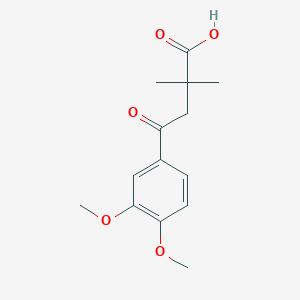 molecular formula C14H18O5 B3025049 4-(3,4-Dimethoxyphenyl)-2,2-dimethyl-4-oxobutyric acid CAS No. 862578-42-5